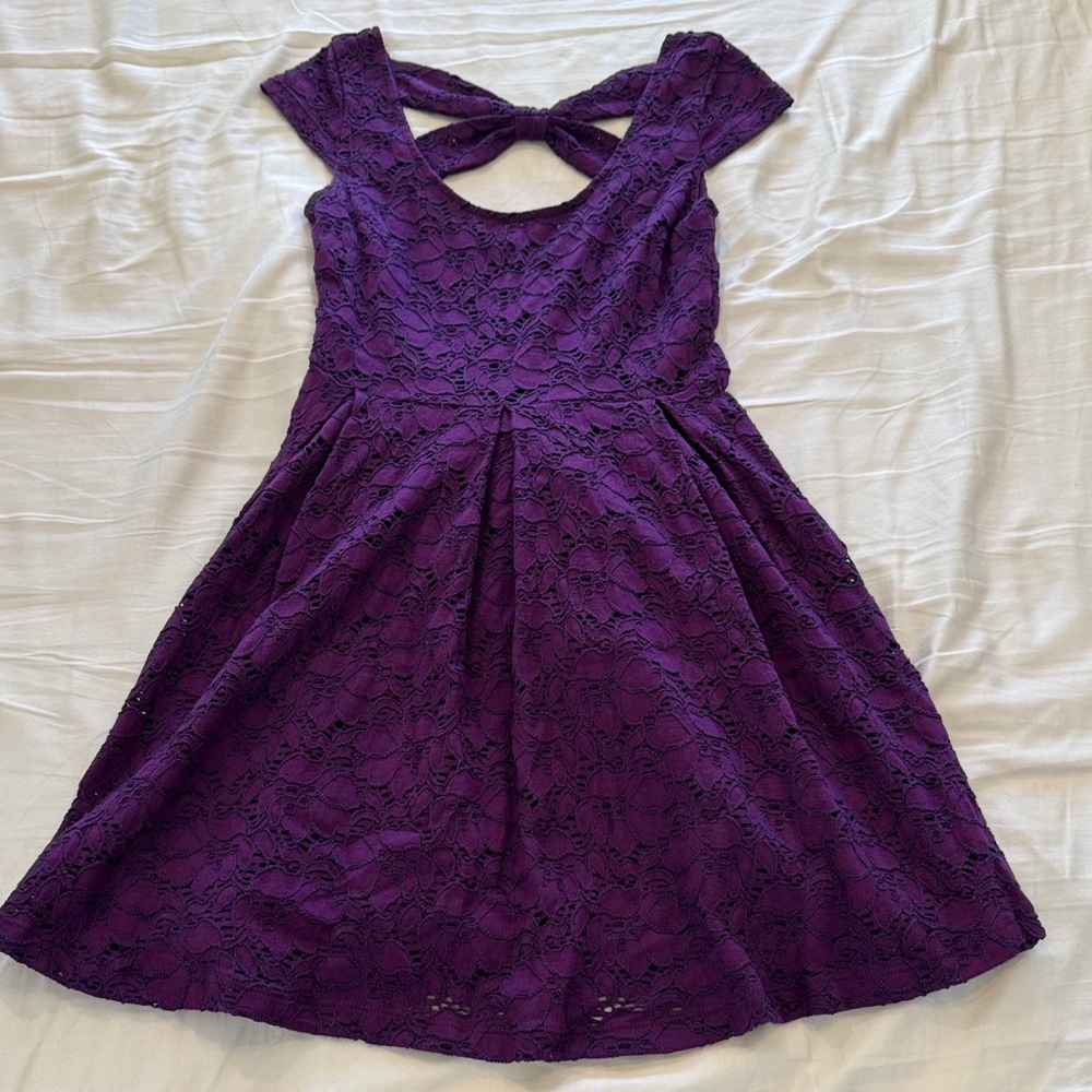 Jessica Simpson | Purple Lace Skater Dress